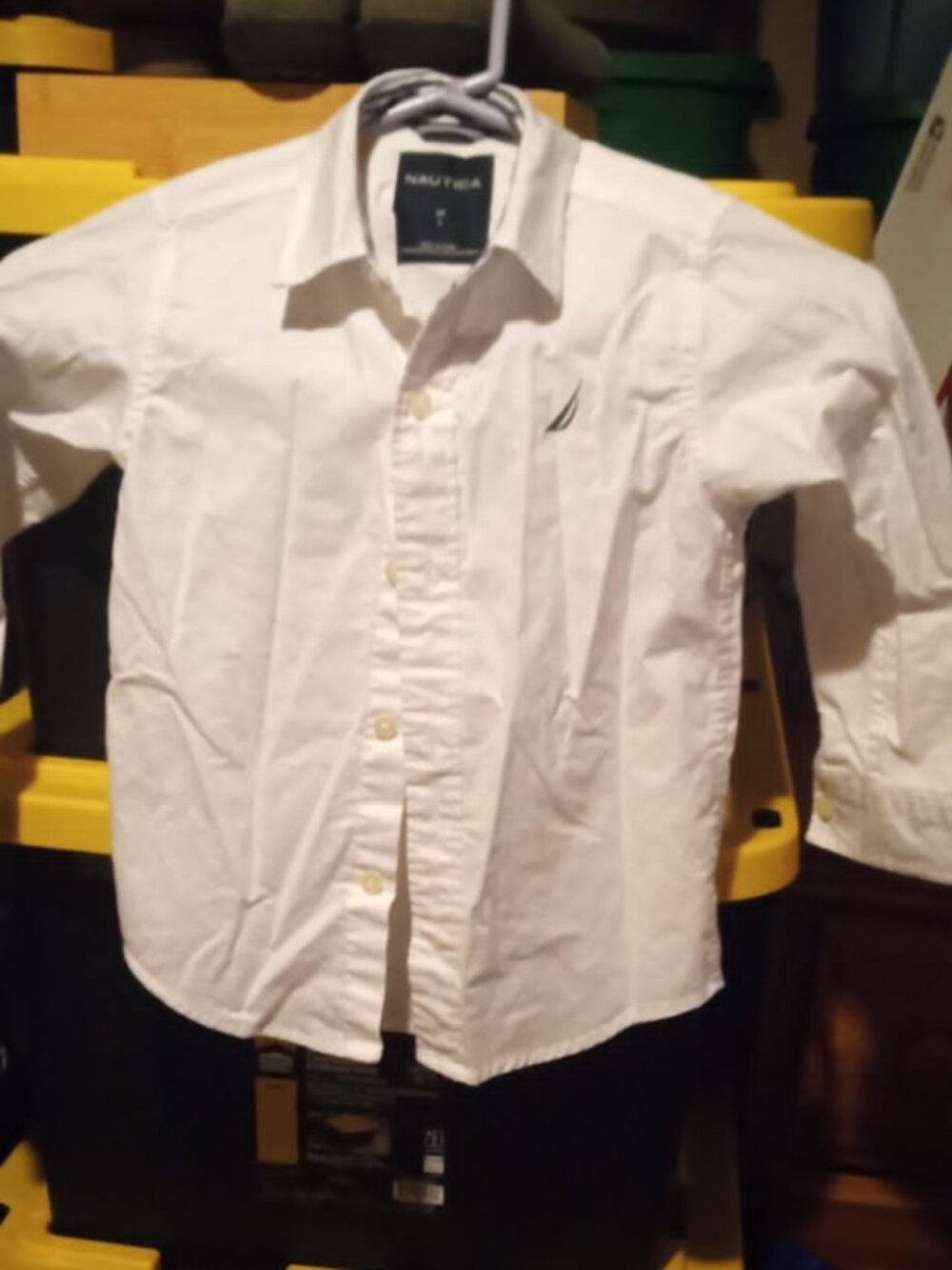nautica boys white dress shirt size 5